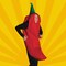 Chili Pepper Costume Spicy Red Food Tunic Funny One Piece Halloween Party Outfit Adult